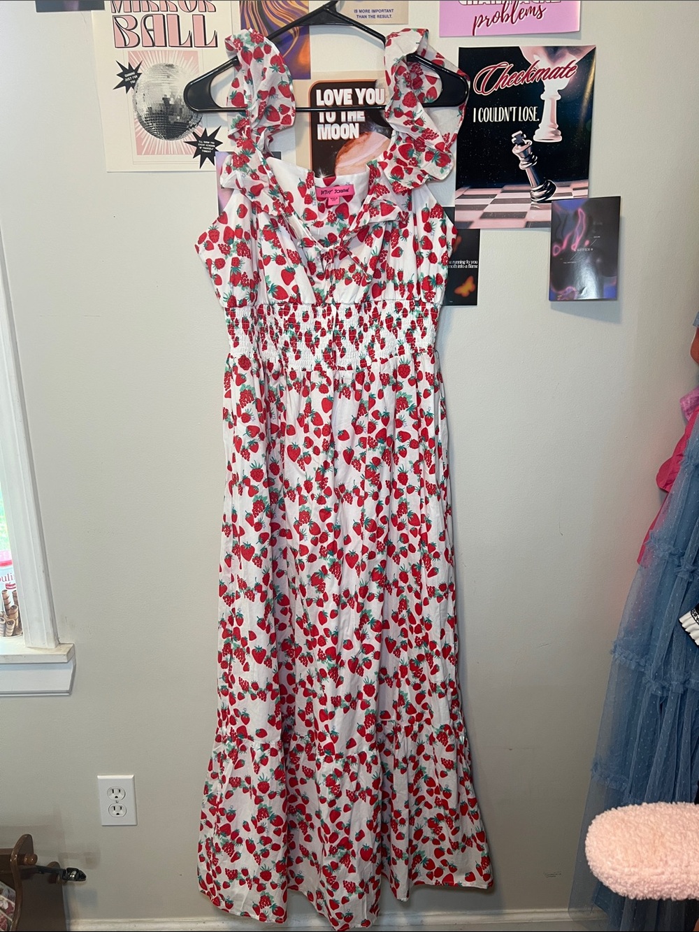 Betsy Johnson Strawberry Maxi Dress